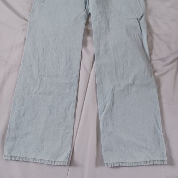 KanCan Jeans Light Wash Wide Leg Rigid Denim Highrise Button Fly Size 11 32x34 - Picture 6 of 12